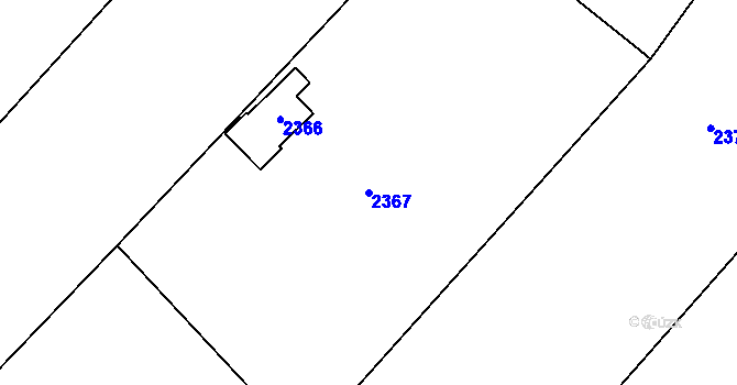 Parcela st. 2367 v KÚ Velká Bíteš, Katastrální mapa