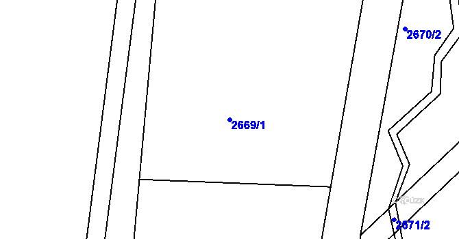 Parcela st. 2669/1 v KÚ Velká Bíteš, Katastrální mapa