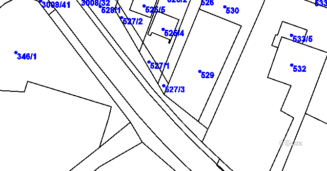 Parcela st. 527/3 v KÚ Velká Bíteš, Katastrální mapa