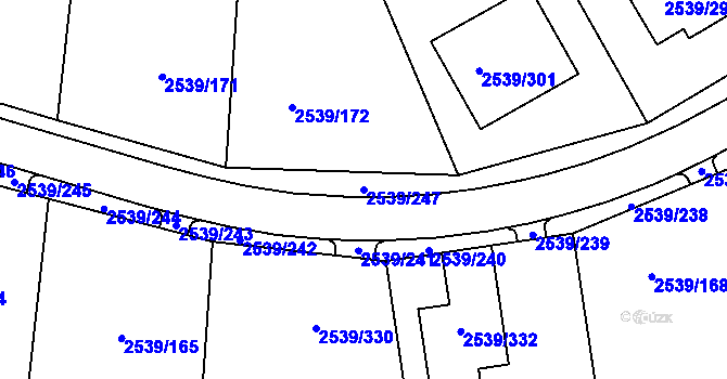Parcela st. 2539/247 v KÚ Velká Bíteš, Katastrální mapa