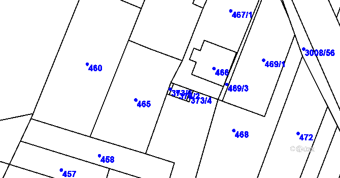 Parcela st. 373/6 v KÚ Velká Bíteš, Katastrální mapa