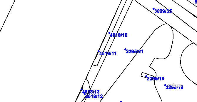 Parcela st. 4618/11 v KÚ Velká Bíteš, Katastrální mapa