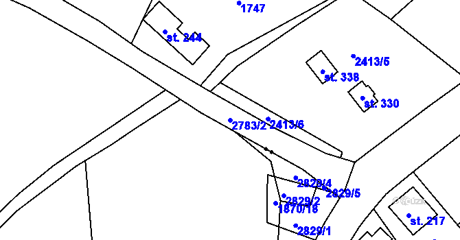 Parcela st. 2783/2 v KÚ Karlovka, Katastrální mapa