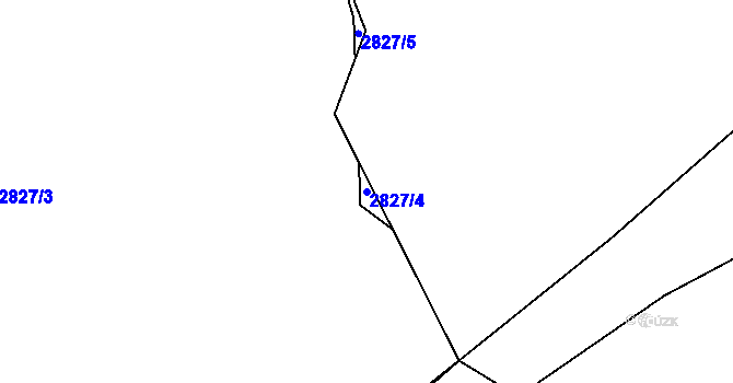 Parcela st. 2827/4 v KÚ Karlovka, Katastrální mapa