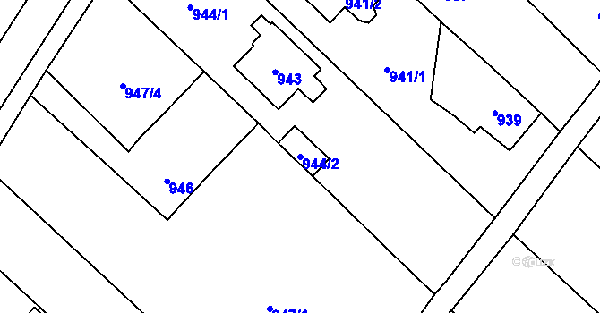 Parcela st. 944/2 v KÚ Velká Bystřice, Katastrální mapa