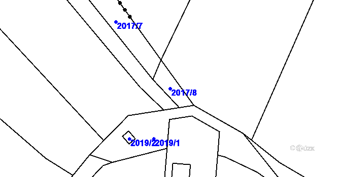 Parcela st. 2017/8 v KÚ Velká Bystřice, Katastrální mapa