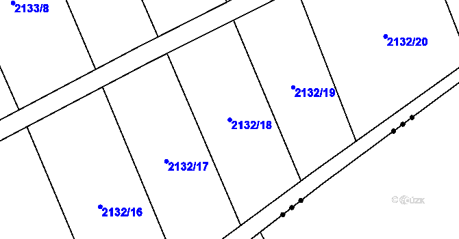 Parcela st. 2132/18 v KÚ Velká Bystřice, Katastrální mapa