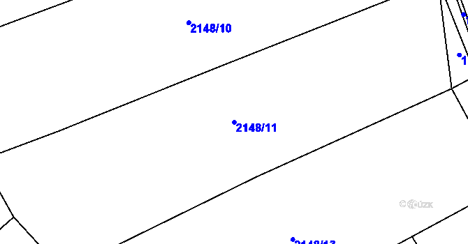 Parcela st. 2148/11 v KÚ Velká Bystřice, Katastrální mapa
