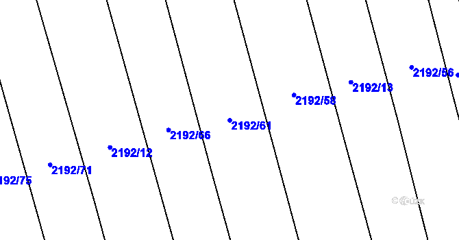 Parcela st. 2192/61 v KÚ Velká Bystřice, Katastrální mapa