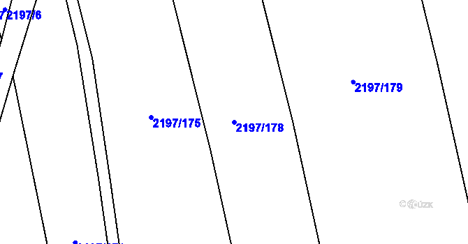 Parcela st. 2197/178 v KÚ Velká Bystřice, Katastrální mapa