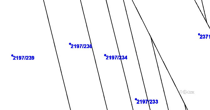Parcela st. 2197/234 v KÚ Velká Bystřice, Katastrální mapa