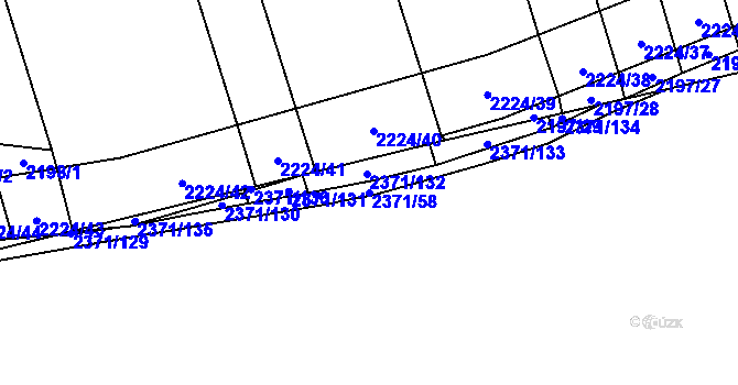 Parcela st. 2371/58 v KÚ Velká Bystřice, Katastrální mapa