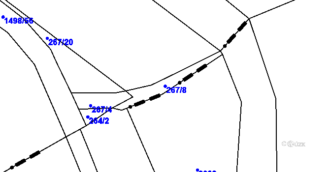 Parcela st. 267/8 v KÚ Velká Černoc, Katastrální mapa