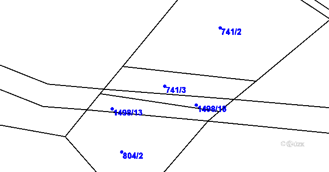 Parcela st. 741/3 v KÚ Velká Černoc, Katastrální mapa