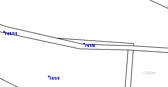 Parcela st. 741/8 v KÚ Velká Černoc, Katastrální mapa