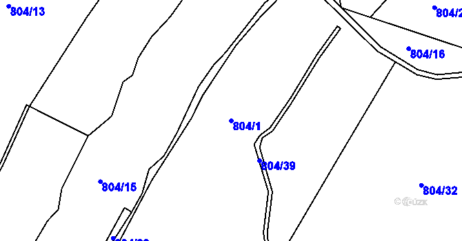 Parcela st. 804/1 v KÚ Velká Černoc, Katastrální mapa
