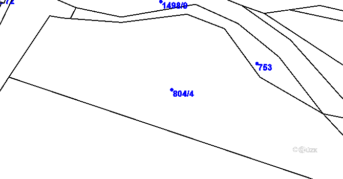 Parcela st. 804/4 v KÚ Velká Černoc, Katastrální mapa