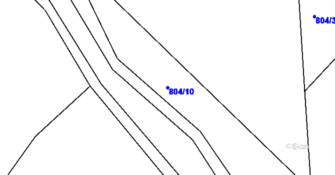 Parcela st. 804/10 v KÚ Velká Černoc, Katastrální mapa