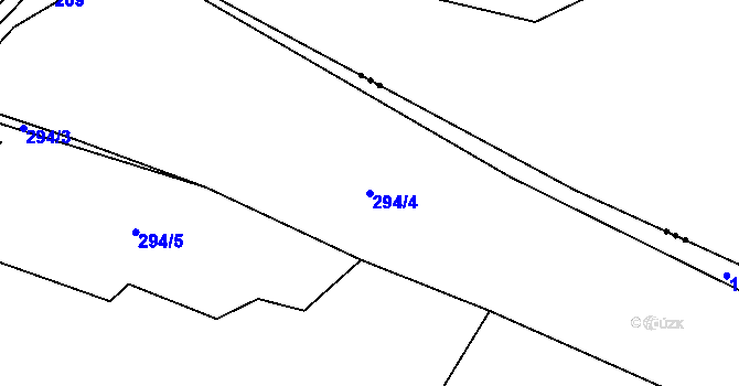 Parcela st. 294/4 v KÚ Velká Dobrá, Katastrální mapa