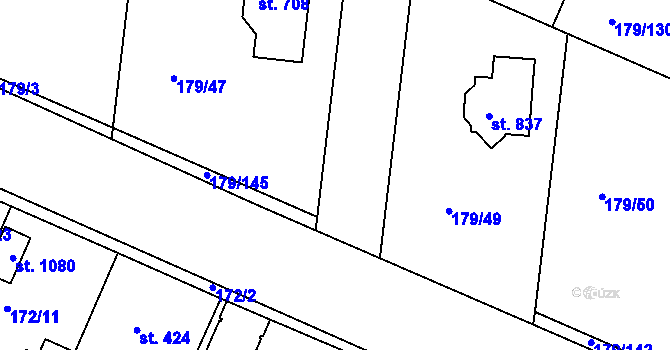 Parcela st. 179/48 v KÚ Velká Dobrá, Katastrální mapa