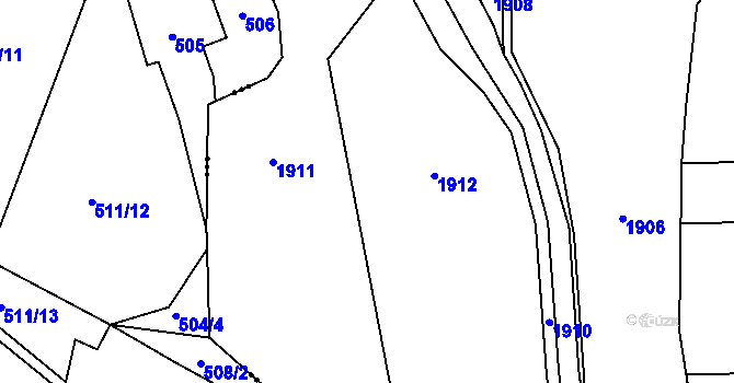 Parcela st. 680/1 v KÚ Velká Chyška, Katastrální mapa