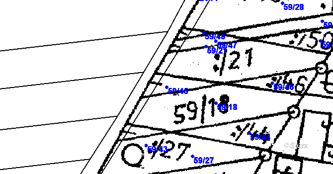 Parcela st. 59/45 v KÚ Velká Chyška, Katastrální mapa