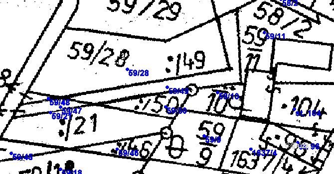 Parcela st. 59/49 v KÚ Velká Chyška, Katastrální mapa