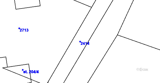 Parcela st. 2414 v KÚ Velká Chyška, Katastrální mapa