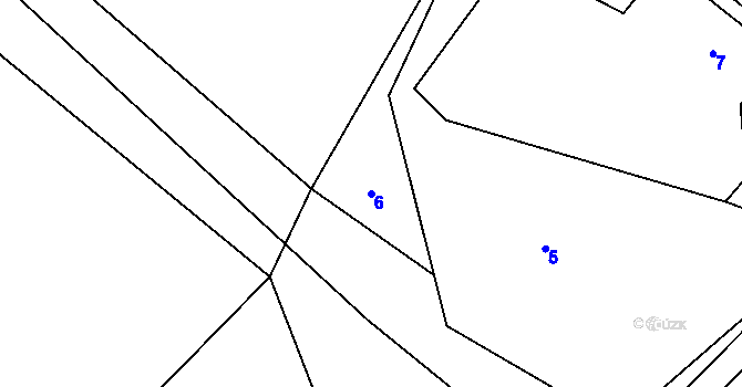 Parcela st. 6 v KÚ Velká Javorská, Katastrální mapa