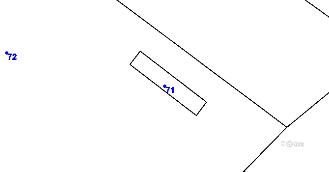 Parcela st. 71 v KÚ Veselice nad Metují, Katastrální mapa