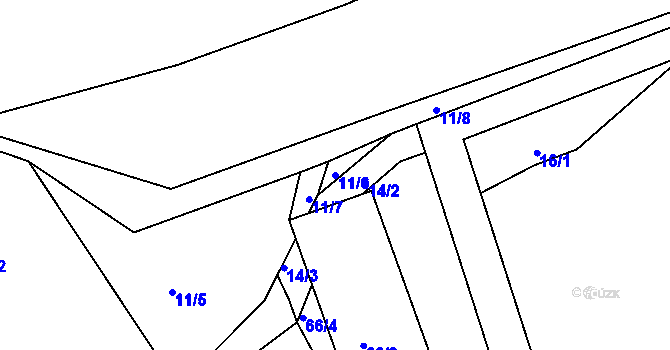 Parcela st. 11/6 v KÚ Veselice nad Metují, Katastrální mapa