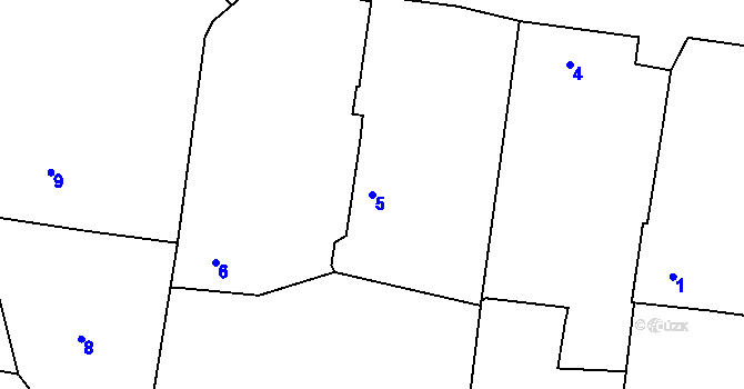 Parcela st. 5 v KÚ Volovka, Katastrální mapa
