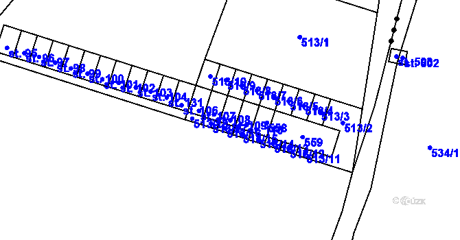 Parcela st. 109 v KÚ Fojtova Kraš, Katastrální mapa