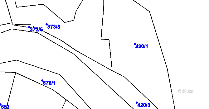 Parcela st. 420/4 v KÚ Hukovice u Velké Kraše, Katastrální mapa