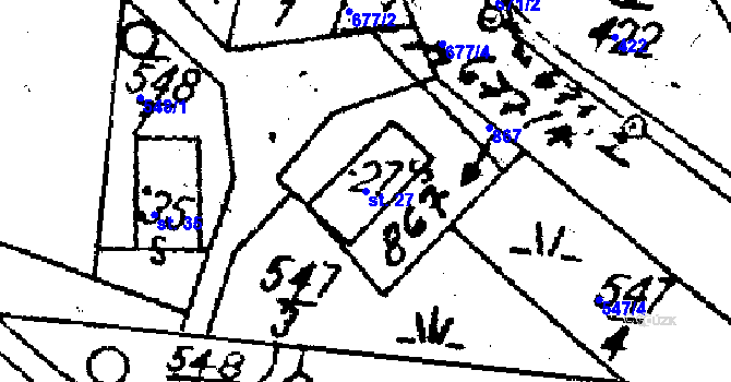 Parcela st. 27 v KÚ Hukovice u Velké Kraše, Katastrální mapa