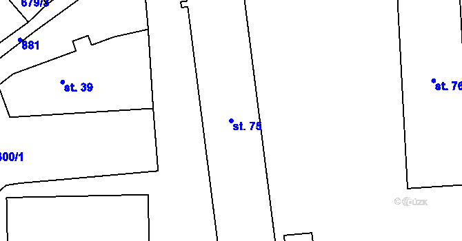 Parcela st. 75 v KÚ Hukovice u Velké Kraše, Katastrální mapa