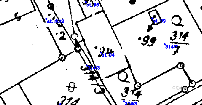 Parcela st. 94 v KÚ Hukovice u Velké Kraše, Katastrální mapa