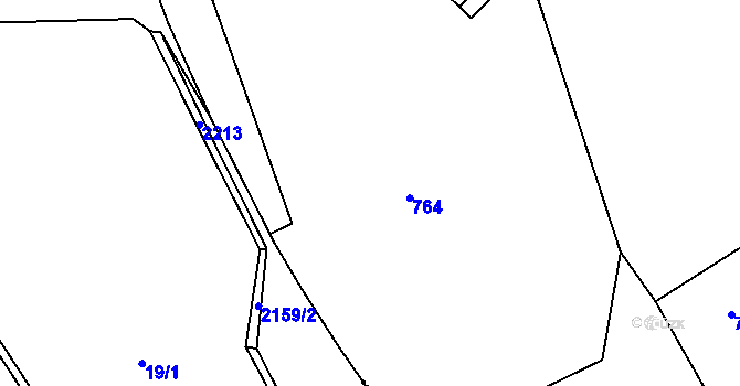Parcela st. 20/1 v KÚ Hukovice u Velké Kraše, Katastrální mapa