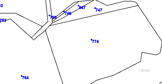Parcela st. 94/1 v KÚ Hukovice u Velké Kraše, Katastrální mapa