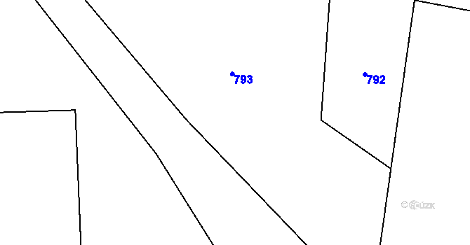 Parcela st. 525/1 v KÚ Hukovice u Velké Kraše, Katastrální mapa