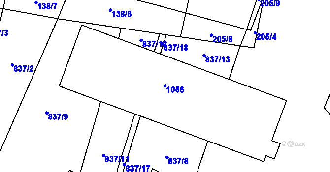 Parcela st. 142/1 v KÚ Malá Kraš, Katastrální mapa