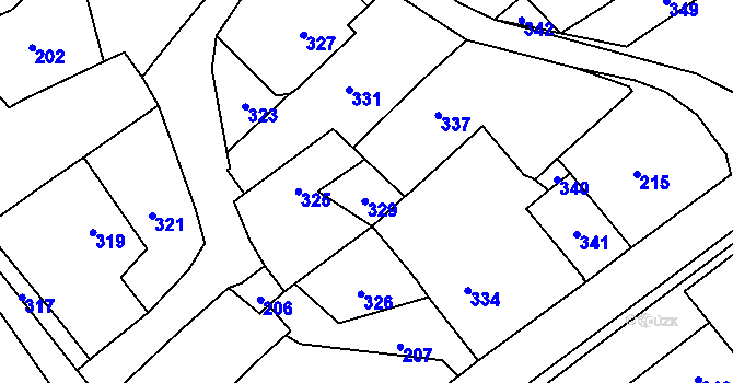 Parcela st. 142 v KÚ Velká Losenice, Katastrální mapa