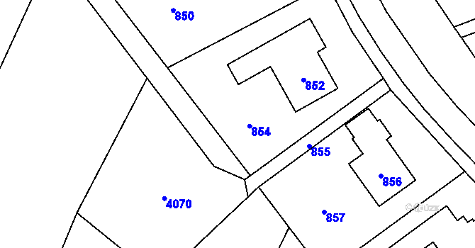 Parcela st. 2228/14 v KÚ Velká Losenice, Katastrální mapa