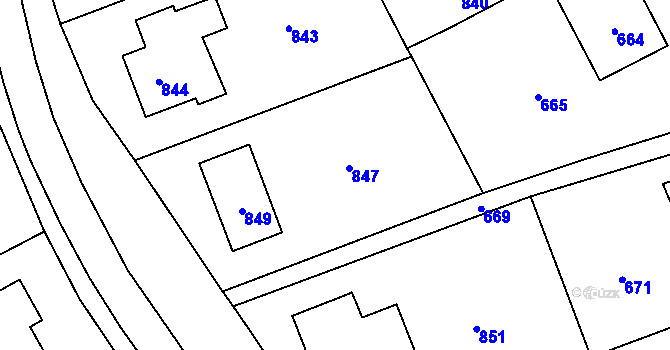 Parcela st. 2228/20 v KÚ Velká Losenice, Katastrální mapa