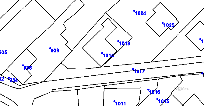 Parcela st. 1014 v KÚ Velká Losenice, Katastrální mapa