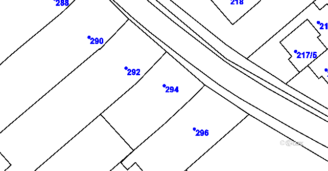 Parcela st. 294 v KÚ Velká nad Veličkou, Katastrální mapa