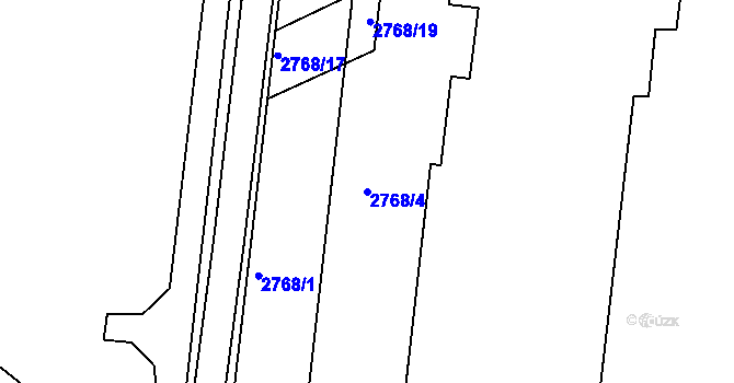 Parcela st. 2768/4 v KÚ Velká nad Veličkou, Katastrální mapa