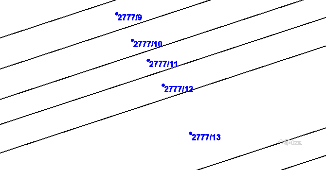 Parcela st. 2777/12 v KÚ Velká nad Veličkou, Katastrální mapa