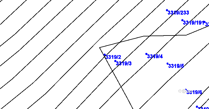 Parcela st. 3319/2 v KÚ Velká nad Veličkou, Katastrální mapa