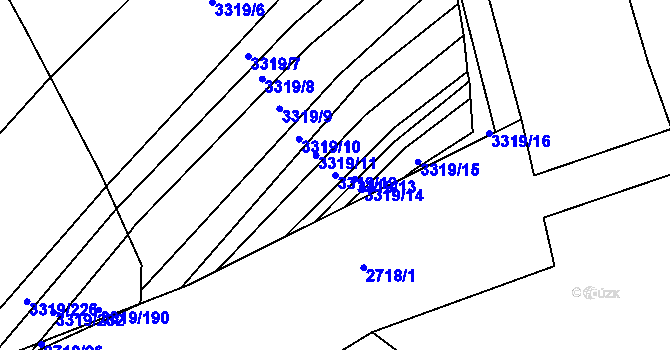 Parcela st. 3319/12 v KÚ Velká nad Veličkou, Katastrální mapa